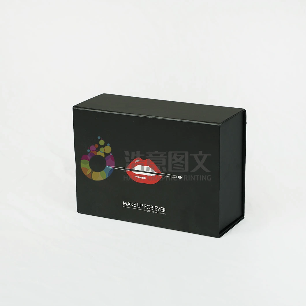 Wholesale Custom Exquisite Black Cardboard Folding Cosmetic Packaging Boxes Birthday Gift Paper Jewelry Box for Clothing Watch Jewellery Shipping Flower Box