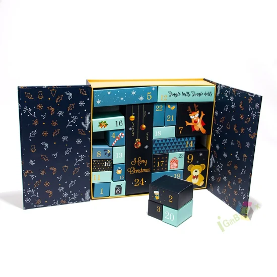 Wholesale Custom Made Advent Calendar Packaging Box with Small Drawer Box