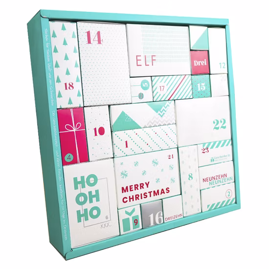Custom Christmas Advent Calendar Box Empty Custom Luxury Gift Box