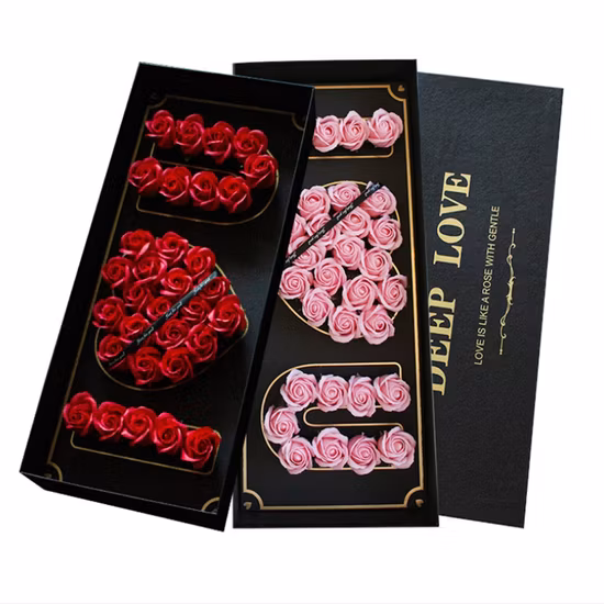 Hot Sale Surprise Square I Love You Paper Flower Box