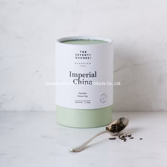 Elegant Cylinder Food Grade Gift Packing Cardboard Round Tube Flower Box Tea Packaging Box