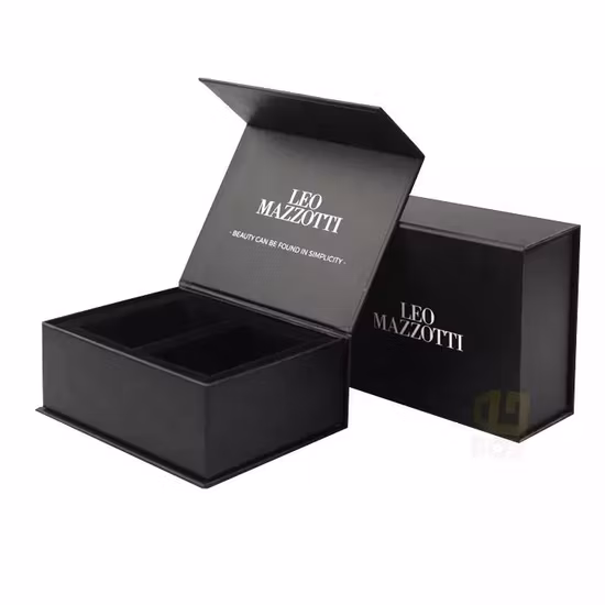 Custom Black Perfume Cosmetic Packaging Boxes Gift Set Advent Calendar Box
