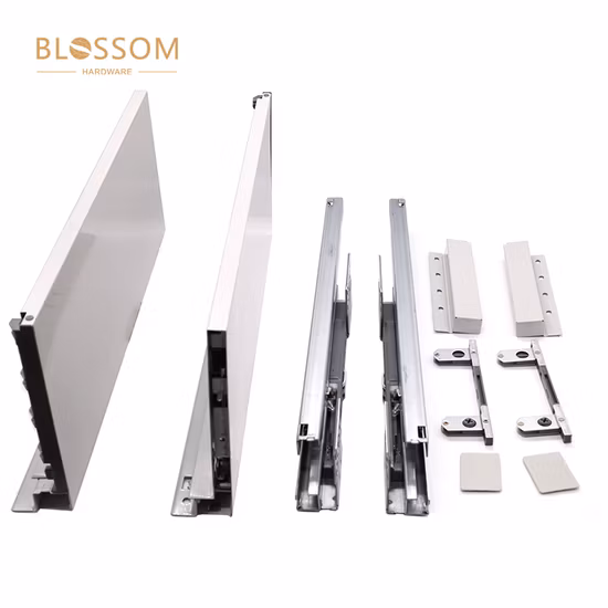 Furniture Hardware Soft Close Drawer Slides Telescopic Channel Kitchen Accessories Slim Tandem Box